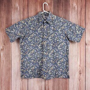 *READ* Reyn Spooner Mens Size Large Hawaiian Floral Short Sleeve Button Up Shirt